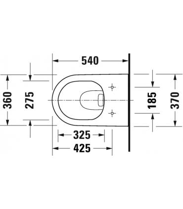 WC suspendu sans rebord Duravit série D-Neo 257709