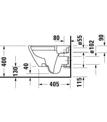 Duravit rimless wall hung toilet D-Neo series 257709