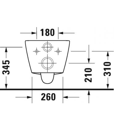 Duravit rimless wall hung toilet D-Neo series 257709