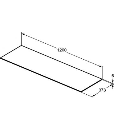 Piano top in gres Ideal Standard Conca profondita' 50cm