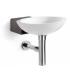 Washbasin wall mounted, Lineabeta, collection Ciuci, model 6622, steel e mattstonand white.