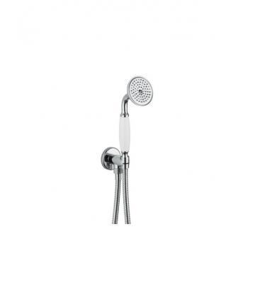 Complete hand shower with support and Water inlet, Bellosta round plate