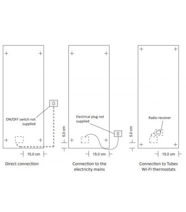 Radiatore verticale elettrico Tubes Square