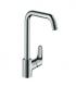 High mixer Square spout for sink Hansgrohe collection Focus 260