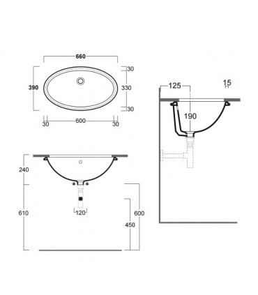 Simas Spazio Lft74 Undercounter Sink