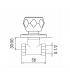 Robinet d'arrête a'a' encastrer, Nobili nouveau flora 6008/3Z