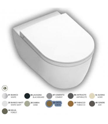 Wall-hung rimless toilet PURE RIM with hidden fixings Fusion Alchemy series