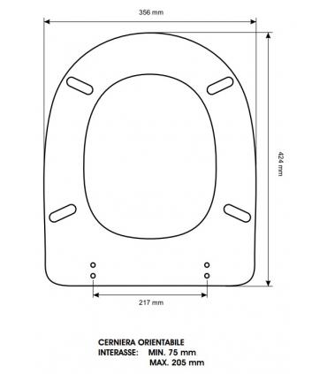 Sedile slim Colbam cerniere oro Catalano Sfera Neve 071179.