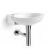Washbasin wall mounted, Lineabeta, collection Ciuci, model 6622, steel e mattstonand white.