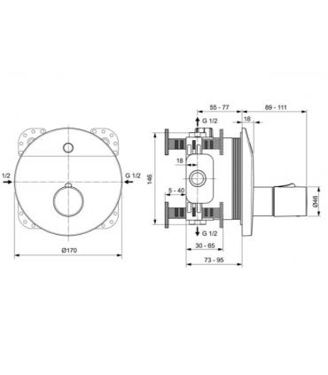 Miscelatore doccia elettronico Ideal Standard Ceraplus A6156