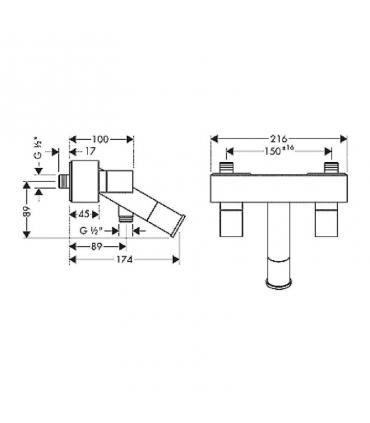 Miscelatore vasca esterno collezione Starck Hansgrohe AXOR art.1043000