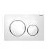 Sigma20 New plate 2 buttons Geberit 115.882.KN.1 satin and chrome