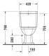 Toilette monoblocs avec échappement sur le sol Duravit 1930