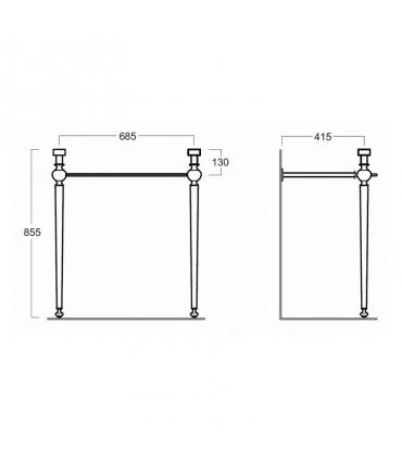 Structure pour lavabo consolle, Simas Arcade