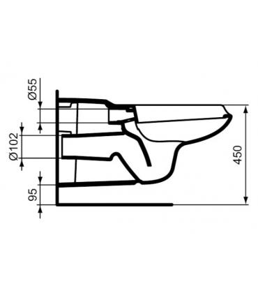 WC suspendu pour handicapés série Ceramica Dolomite Maia V3405