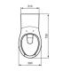 Wall-hung toilet for disabled Ceramica Dolomite series Maia V3405