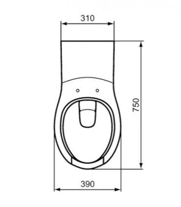 WC suspendu pour handicapés série Ceramica Dolomite Maia V3405