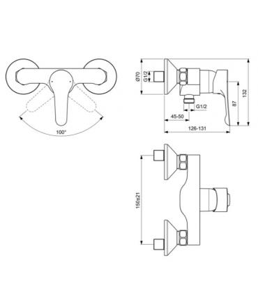 Ideal Standard external shower mixer Aplha BC488