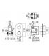 Mitigeur encastre' thermostatique  Nobili Likid LK00101FL, fume' poli