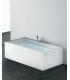 Baignoire  Sensual en matiere Corian blanc opaque sans robinet