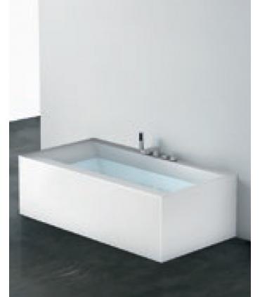 Baignoire  Sensual en matiere Corian blanc opaque sans robinet