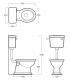 Cistern backpack for toilet with front handle, Simas Lante