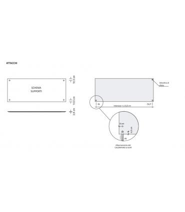 Radiatore orizzontale ad acqua Tubes Square