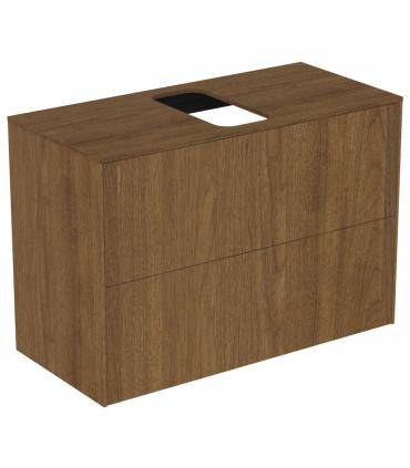 Mobile slim impiallacciato 2 cassetti per lavabo Ideal Standard Conca