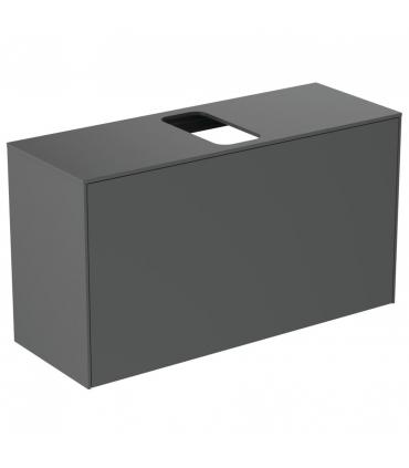 Slim lacquered cabinet for Ideal Standard basin, Conca series