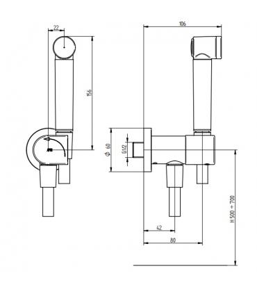 Hand shower bidet spray jet, Bellosta