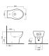 Bidet back to wall single hole HATRIA collection Nido