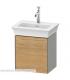 Duravit wall-hung vanity unit, White Tulip 4240L series, with door in Natural Oak