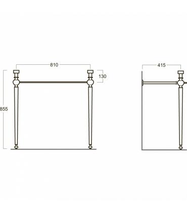 Structure pour lavabo consolle, Simas Arcade