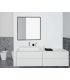 Mobile bagno completo con 4 cassetti 200x50 cm e lavabo Extra, miscelatore Joy e specchio