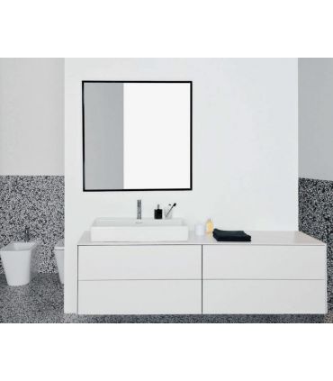 Mobile bagno completo con 4 cassetti 200x50 cm e lavabo Extra, miscelatore Joy e specchio