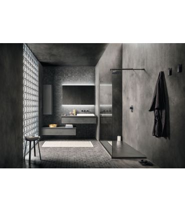 Mobile bagno Arbi Absolute con lavabo semincasso, base laterale, specchiera e pensile