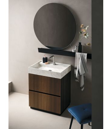 Mobile bagno Arbi Code a pavimento con lavabo consolle e specchio