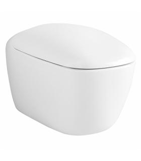 Rimfree wall hung toilet Citterio Pozzi with softened seat, white a