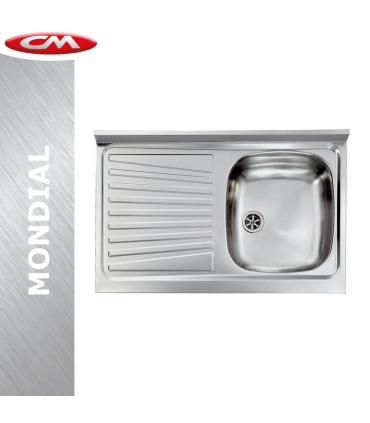 Lavello in acciaio inox con 1 vasca, CM serie Mondial art.031031SCSSX