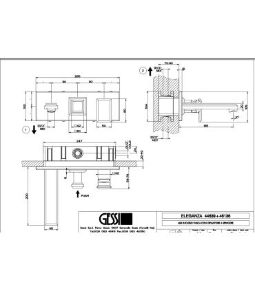 Corpo incasso per miscelatore doccia 2 uscite Gessi 44639