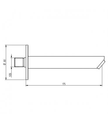 Bocca di erogazione per vasca, Bellosta serie Mini-B art.4403