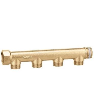 Collecteur modulaire simple Caleffi 592647 1 '' x 4 connexions 1 / 2''F