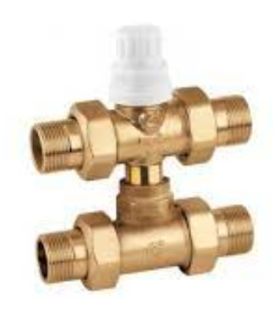 Caleffi 678040 valvola zona 3 vie con tee di by-pass, 1/2''