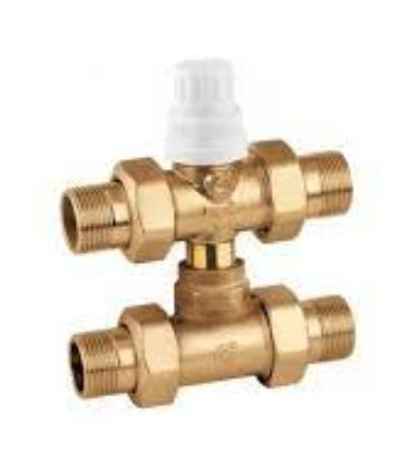 Caleffi 678040 valvola zona 3 vie con tee di by-pass, 1/2''