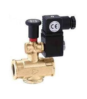 Caleffi 854044 gas solenoid valve, open, manual reset 1/2 '', 24V