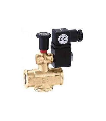 Caleffi 854044 gas solenoid valve, open, manual reset 1/2 '', 24V