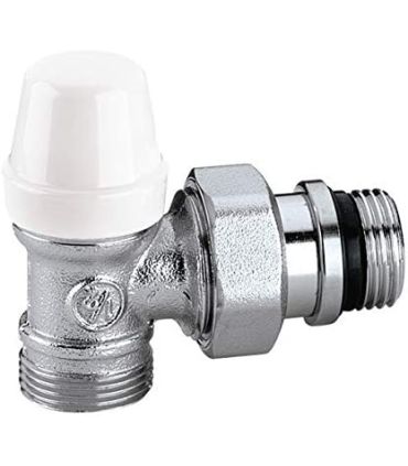 Angled lockshield valve 23 p1,5 Caleffi, for copper