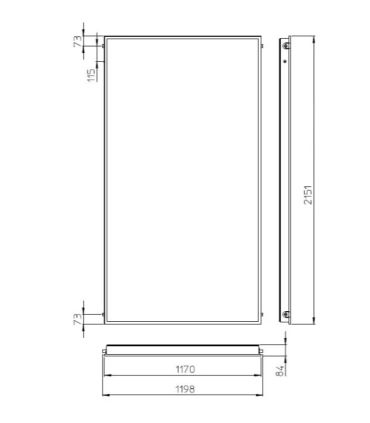 Flat solar collector Immergas CP4 1731x1198x84 mm reversible