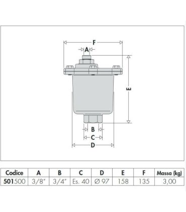 Automatic relief valve MAXCAL Caleffi