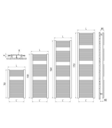 IRSAP radiateur Baia, 1541x515, 42 elements, blanc